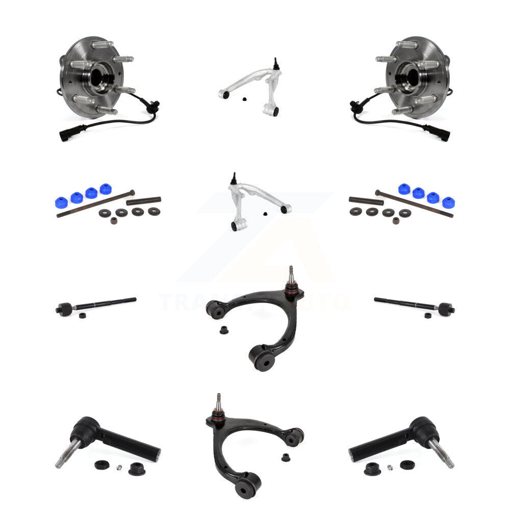 Bearing Lower Upper Control Arm Outer Inner Tie Rod Link Front Kit (12Pc) For LD