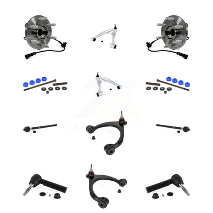 Bearing Lower Upper Control Arm Outer Inner Tie Rod Link Front Kit (12Pc) For LD