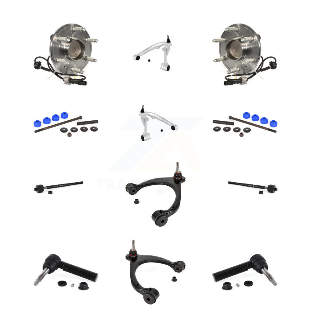 Bearing Lower Upper Control Arm Outer Inner Tie Rod Link Front Kit (12Pc) For LD