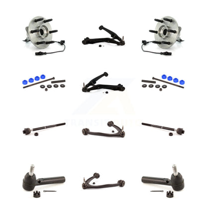 Bearing Lower Upper Control Arm Outer Inner Tie Rod Link Front Kit (12Pc) For XL