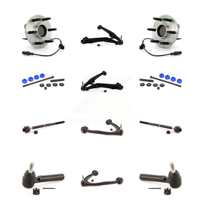 Bearing Lower Upper Control Arm Outer Inner Tie Rod Link Front Kit (12Pc) For XL