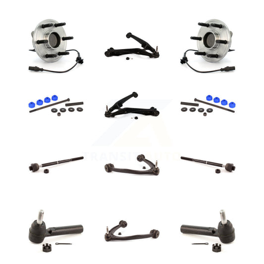Bearing Lower Upper Control Arm Outer Inner Tie Rod Link Front Kit (12Pc) For XL