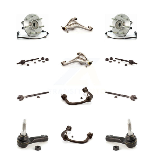 Bearing Lower Upper Control Arm with BJ Outer Inner Tie Rod & Link Front Kit For