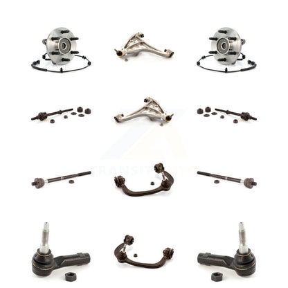 Bearing Lower Upper Control Arm with BJ Outer Inner Tie Rod & Link Front Kit For
