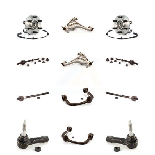 Bearing Lower Upper Control Arm with BJ Outer Inner Tie Rod & Link Front Kit For