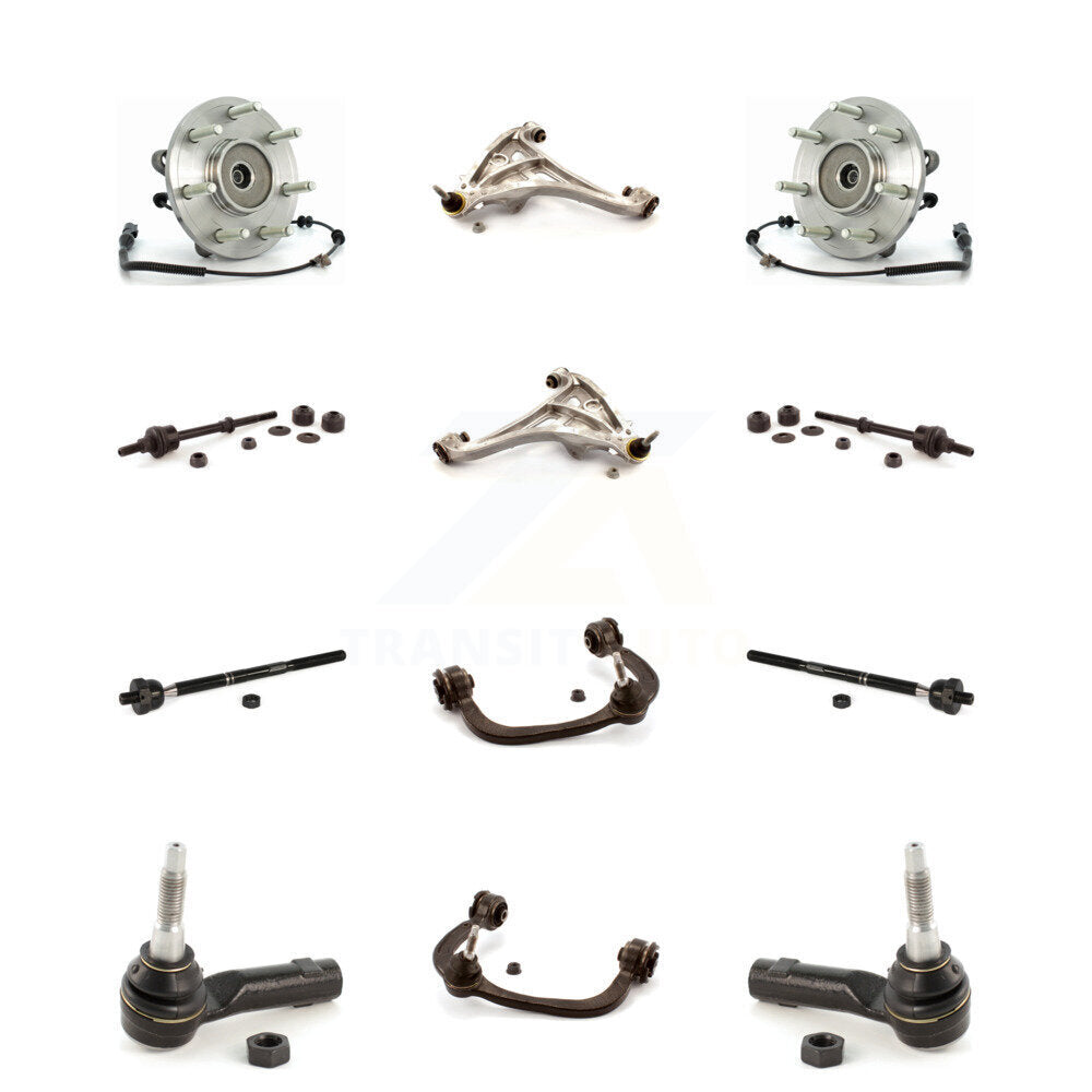 Bearing Lower Upper Control Arm Outer Inner Tie Rod Link Front Kit (12Pc) For LT