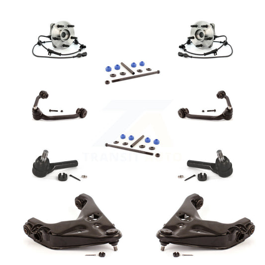 Bearing Lower Upper Control Arm Outer Tie Rod Link Front Kit (10Pc) For Ford 4WD