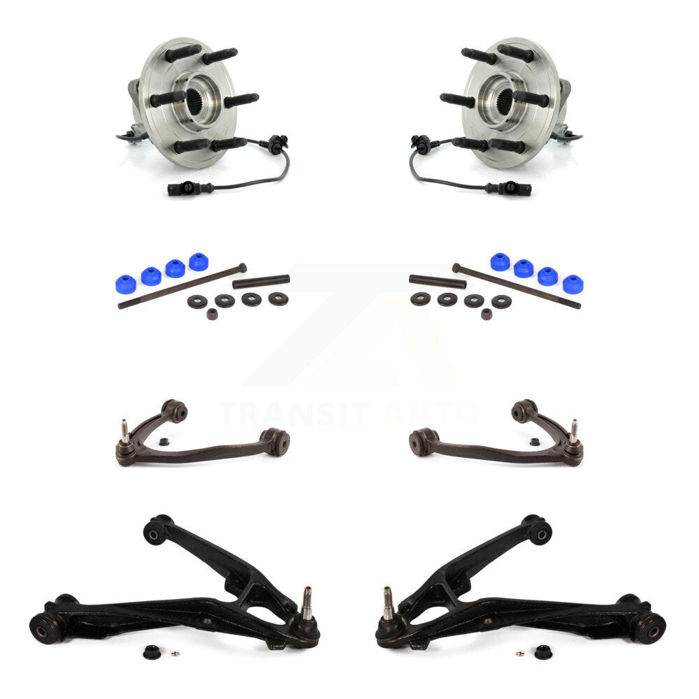 Bearing Lower Upper Control Arm Link Front Kit (8Pc) For Chevrolet GMC Sierra XL