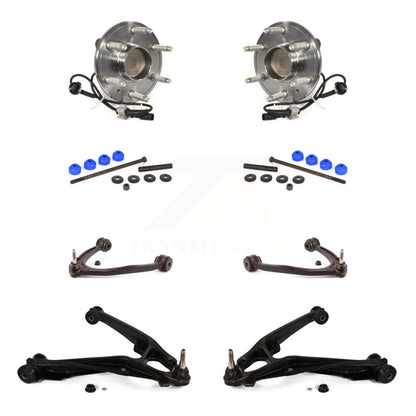 Hub Bearing Lower Upper Control Arm Link Front Kit (8Pc) For GMC Sierra 1500 RWD
