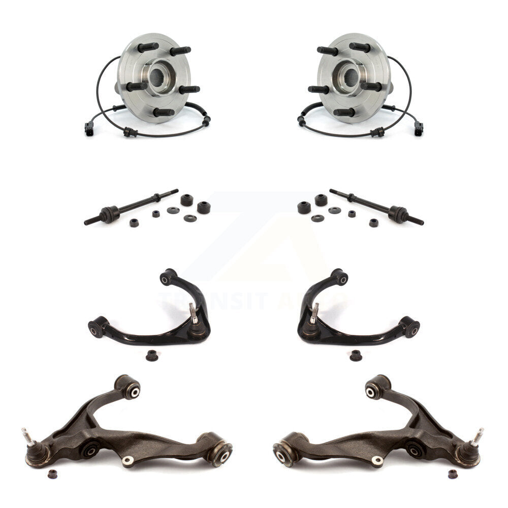 Hub Bearing Lower Upper Control Arm Link Front Kit (8Pc) For Ram 1500 Dodge 4WD