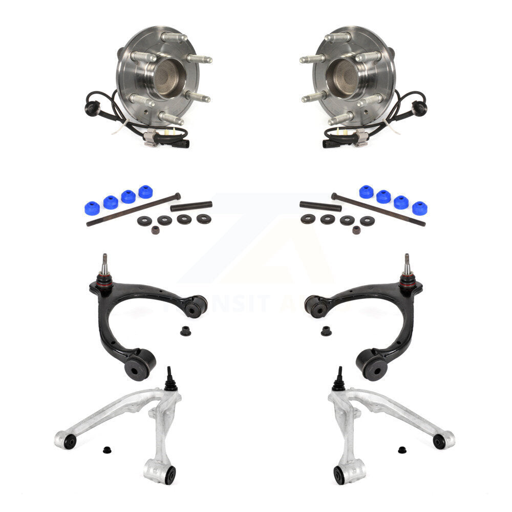 Bearing Lower Upper Control Arm Link Front Kit (8Pc) For Chevrolet GMC Sierra LD