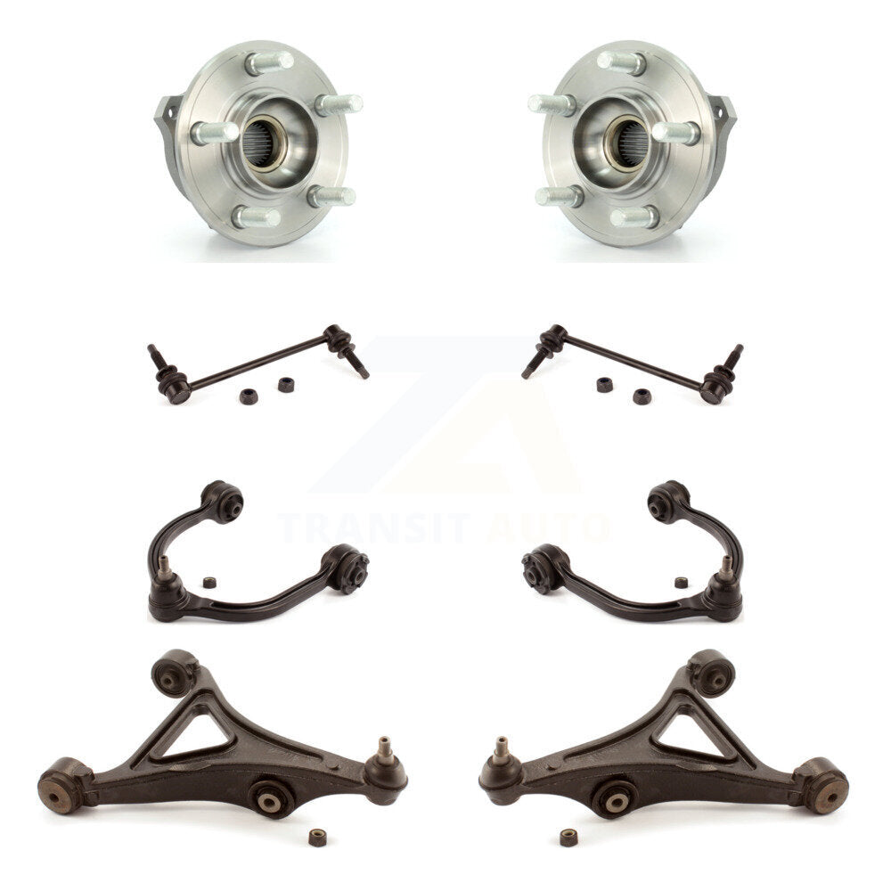 Hub Bearing Lower Upper Control Arm Link Front Kit (8Pc) For Chrysler 300 Dodge