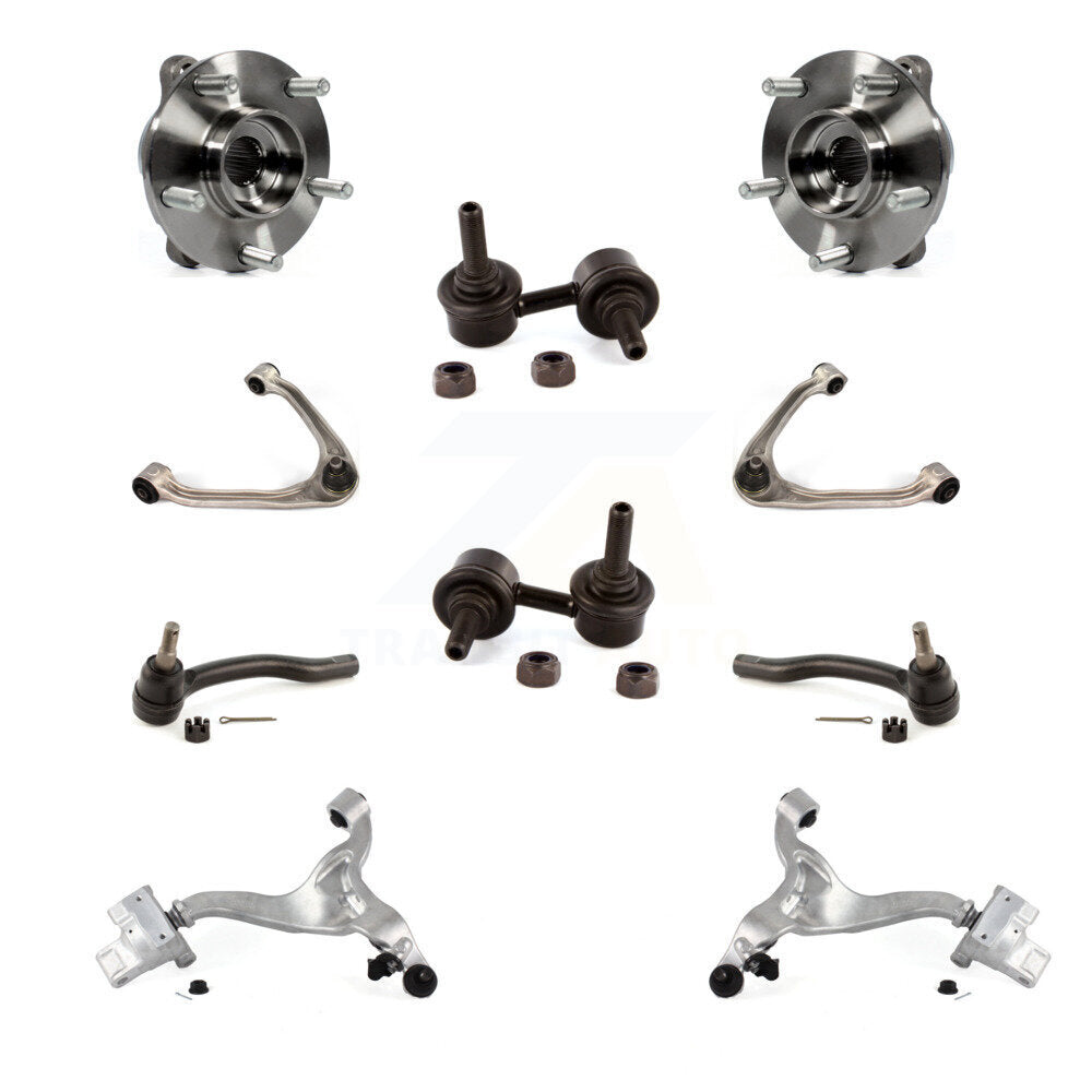 Bearing Lower Upper Control Arm Outer Tie Rod Link Front Kit (10Pc) For INFINITI