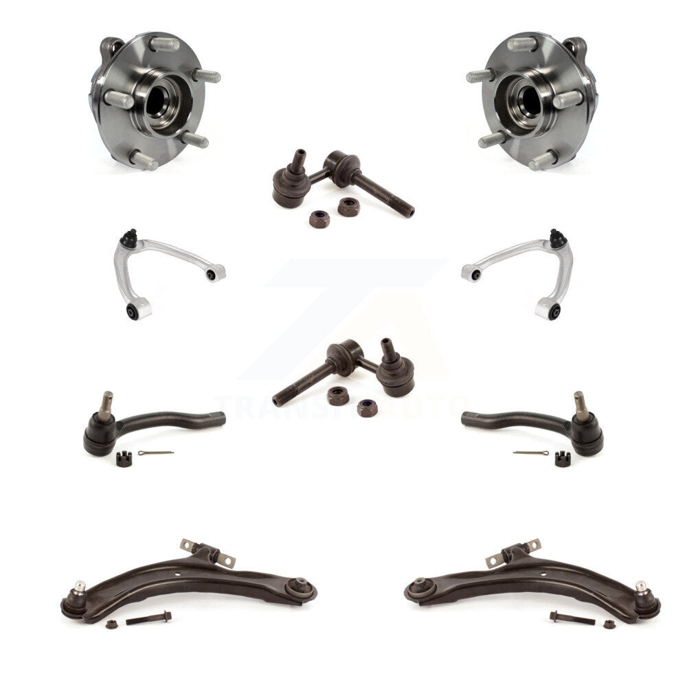 Hub Bearing Lower Upper Control Arm Outer Tie Rod Link Front Kit For Nissan 370Z