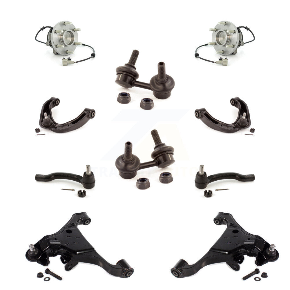 Bearing Lower Upper Control Arm Outer Tie Rod & Link Front Kit (10Pc) For Nissan