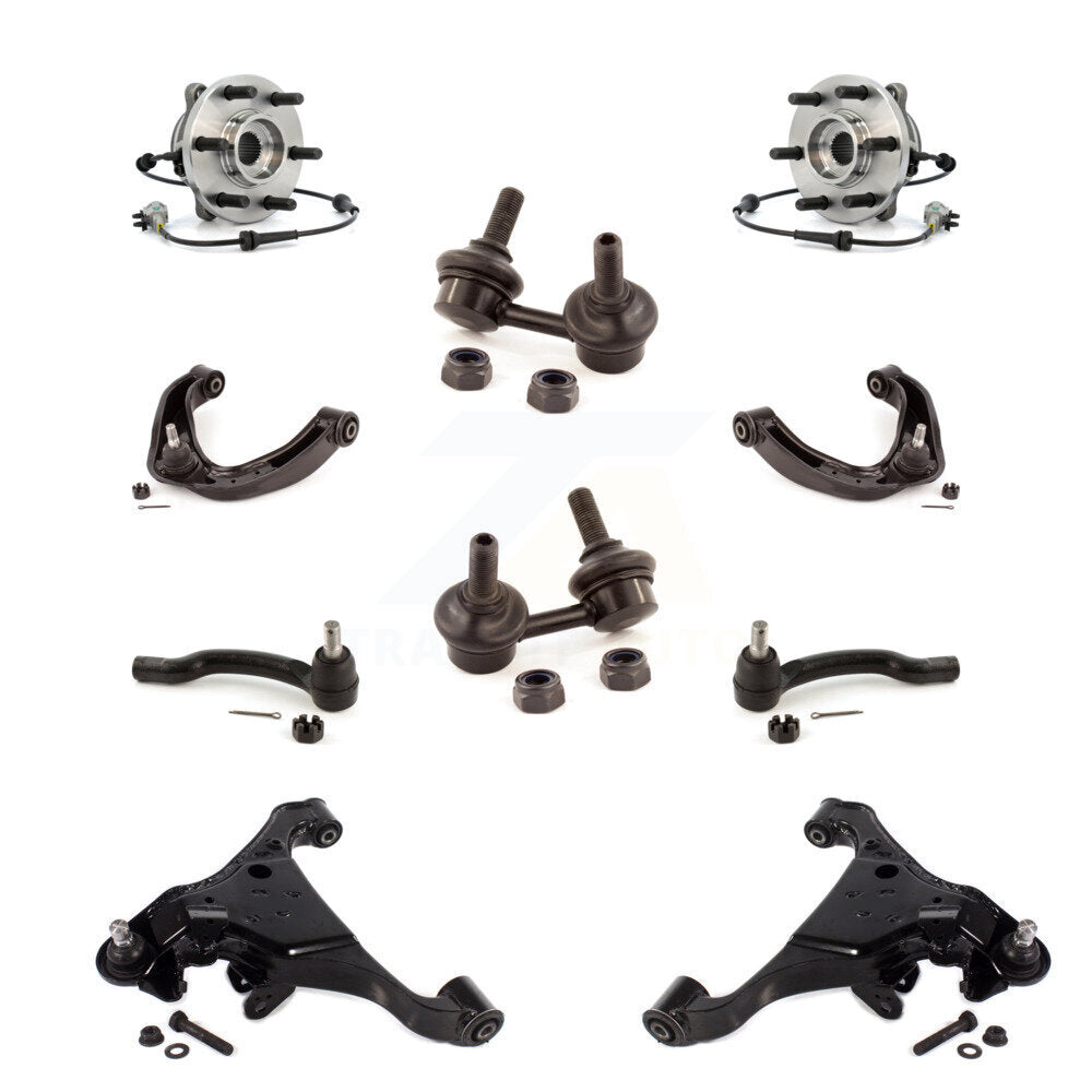 Bearing Lower Upper Control Arm Outer Tie Rod & Link Front Kit (10Pc) For Nissan