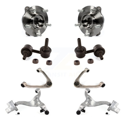 Bearing Lower Upper Control Arm & Link Front Kit (8Pc) For INFINITI G37 G35 G25