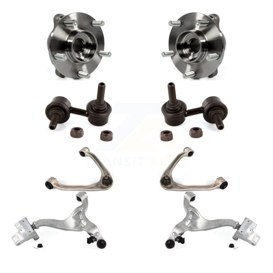 Bearing Lower Upper Control Arm & Link Front Kit (8Pc) For INFINITI G37 G35 G25