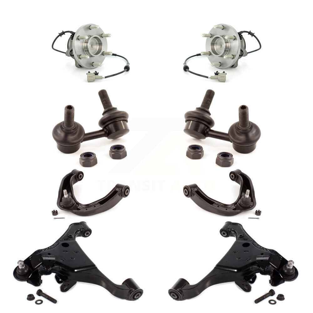 Bearing Lower Upper Control Arm Link Front Kit (8Pc) For Nissan Frontier Xterra