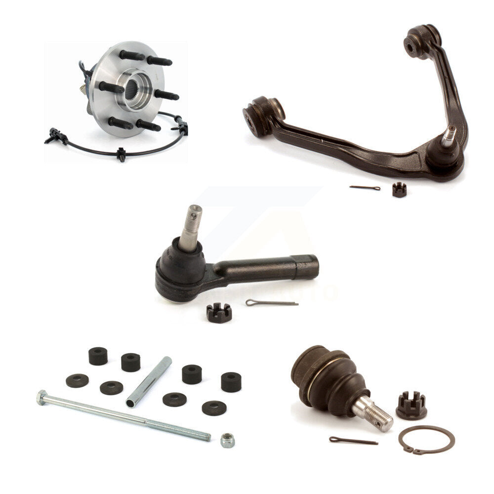 Front Right Bearing Link kit Upper Arm Lower Ball Joint Outer Tie Rod Kit For
