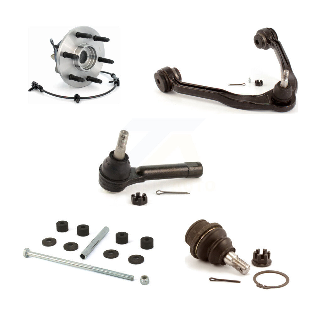 Front Right Bearing Link kit Upper Arm Lower Ball Joint Outer Tie Rod Kit For