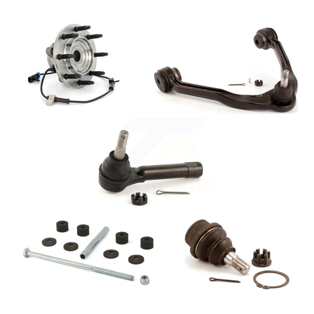 Front Right Bearing Link kit Upper Arm Lower Ball Joint Outer Tie Rod Kit For