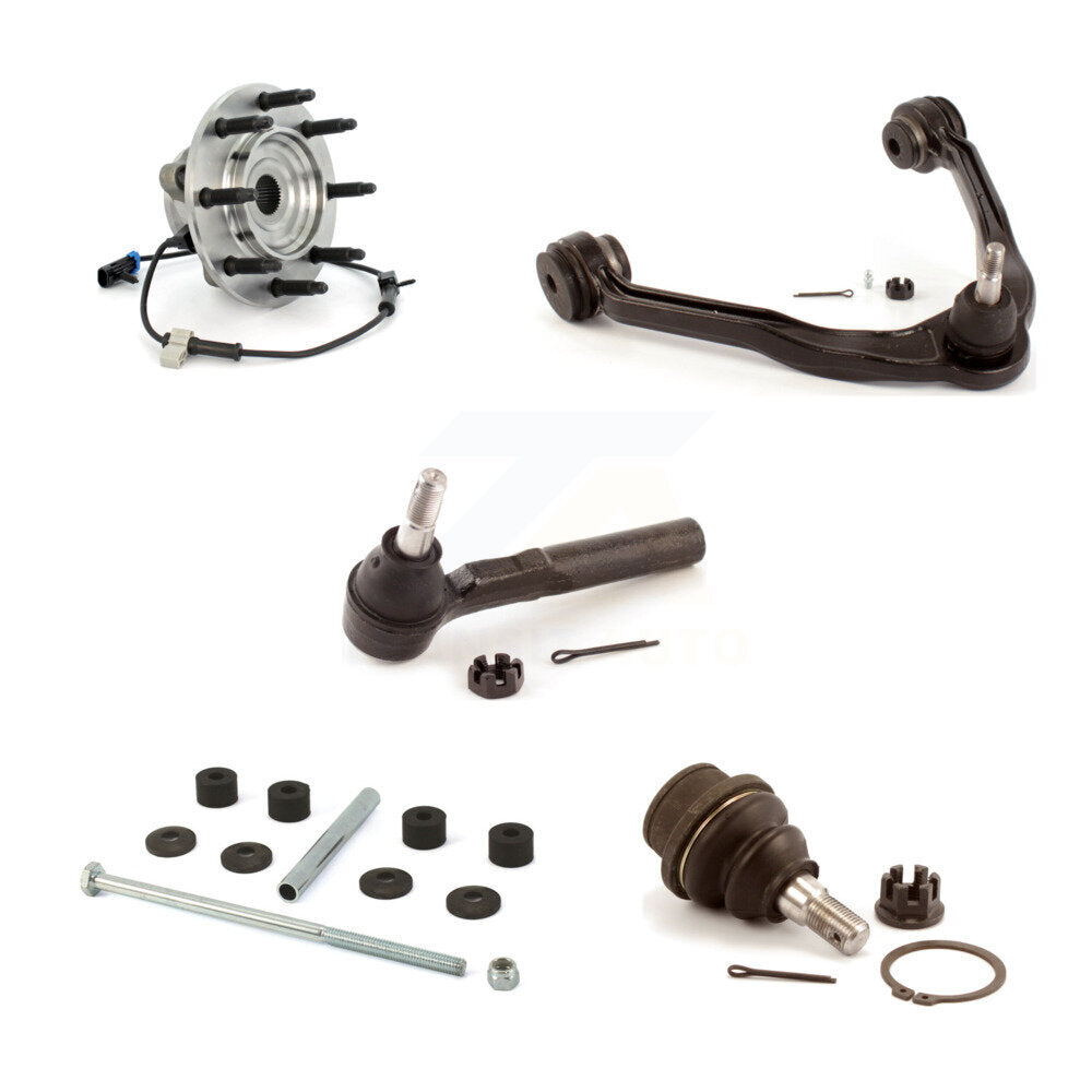 Front Right Bearing Link kit Upper Arm Lower Ball Joint Outer Tie Rod Kit For