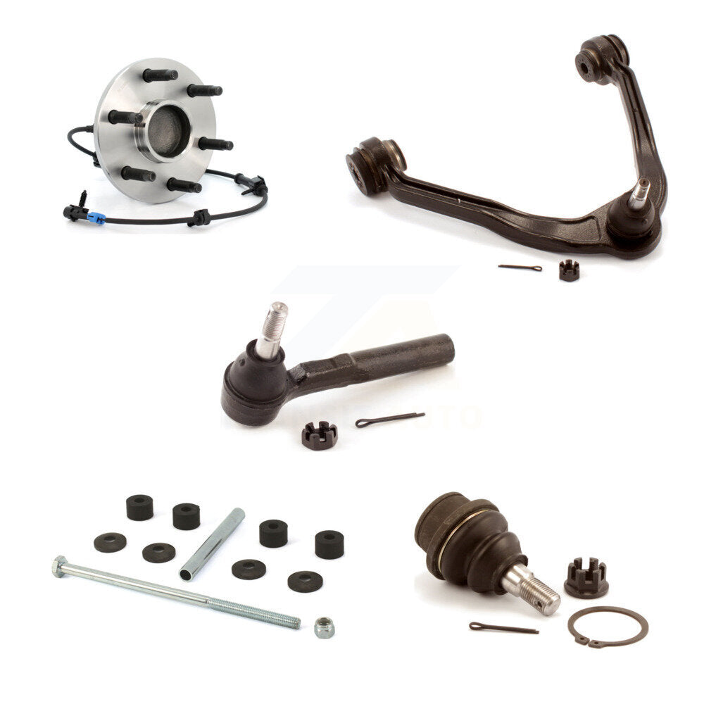 Front Right Bearing Link kit Upper Arm Lower Ball Joint Outer Tie Rod Kit For
