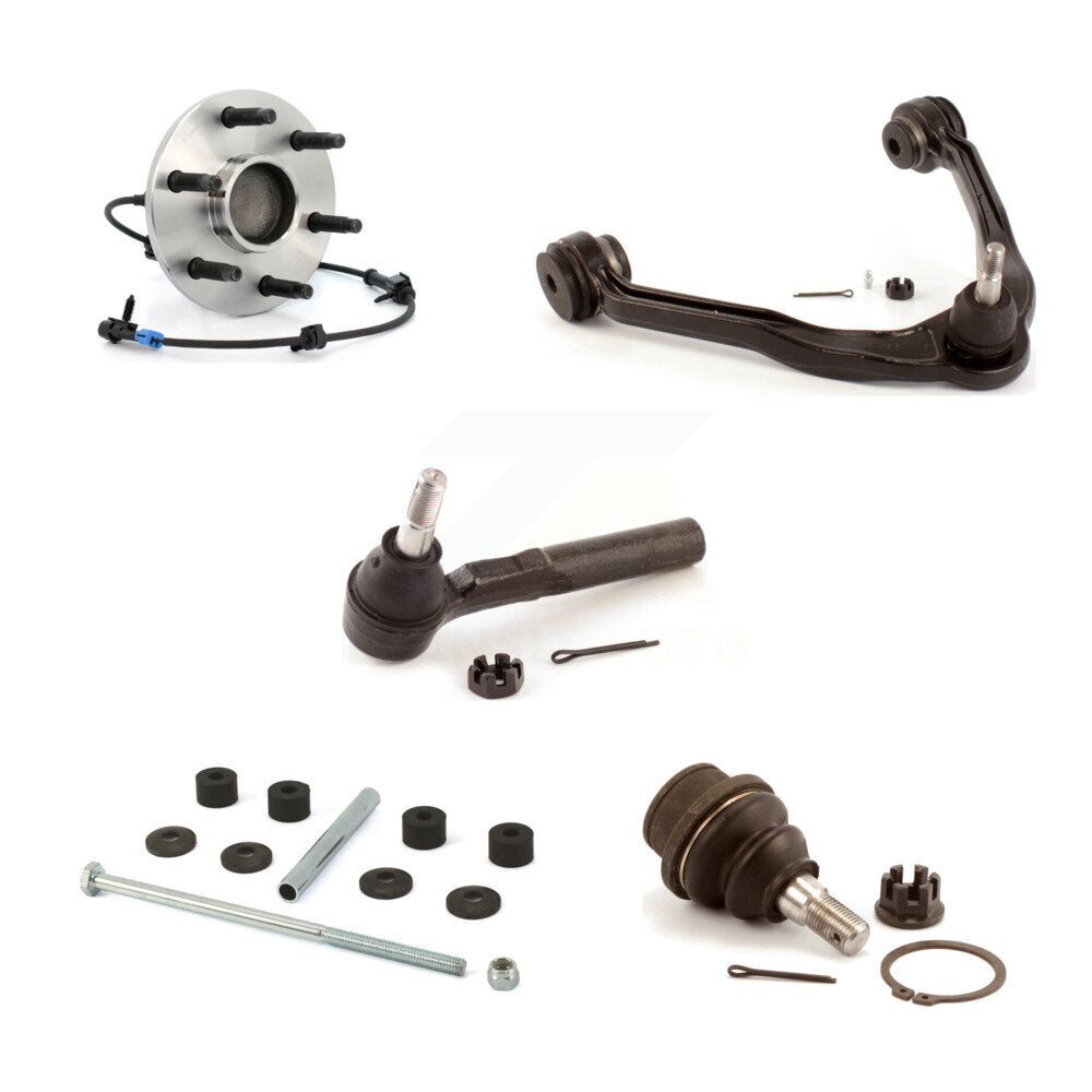 Front Right Bearing Link kit Upper Arm Lower Ball Joint Outer Tie Rod Kit For