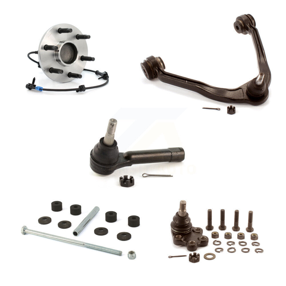 Front Right Bearing Link kit Upper Arm Lower Ball Joint Outer Tie Rod Kit For