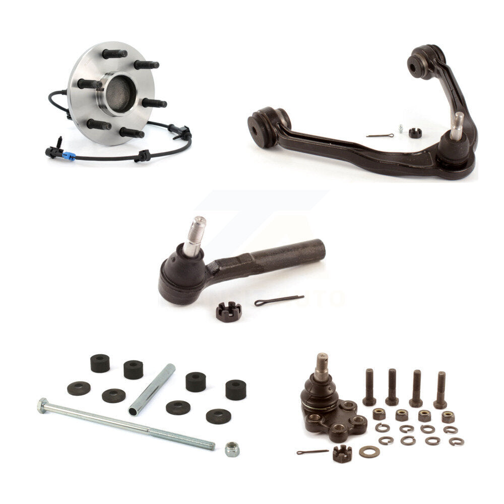 Front Right Bearing Link kit Upper Arm Lower Ball Joint Outer Tie Rod Kit For