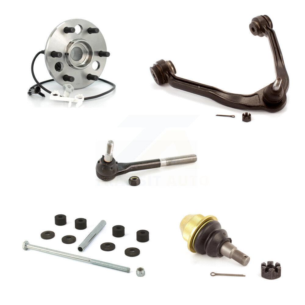 Front Right Bearing Link kit Upper Arm Lower Ball Joint Outer Tie Rod Kit For