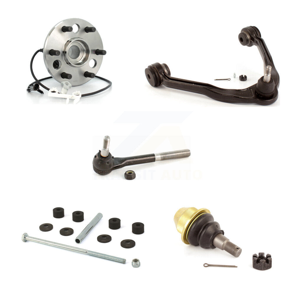 Front Right Bearing Link kit Upper Arm Lower Ball Joint Outer Tie Rod Kit For