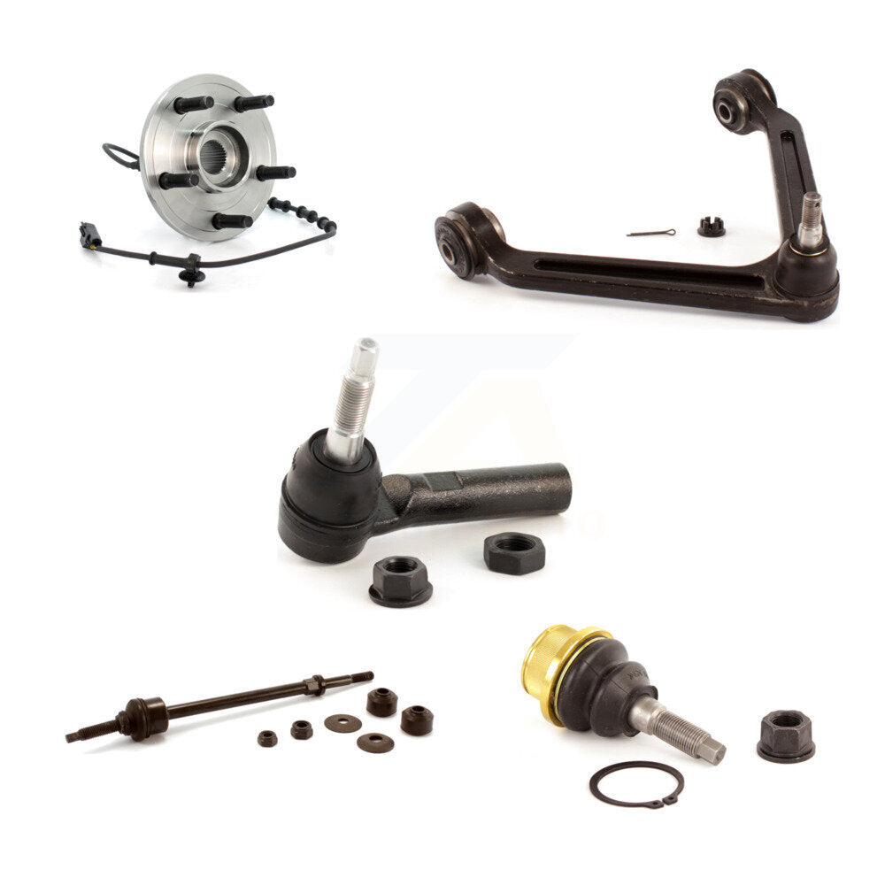 Front Right Bearing Link kit Upper Arm Lower Ball Joint Outer Tie Rod Kit For