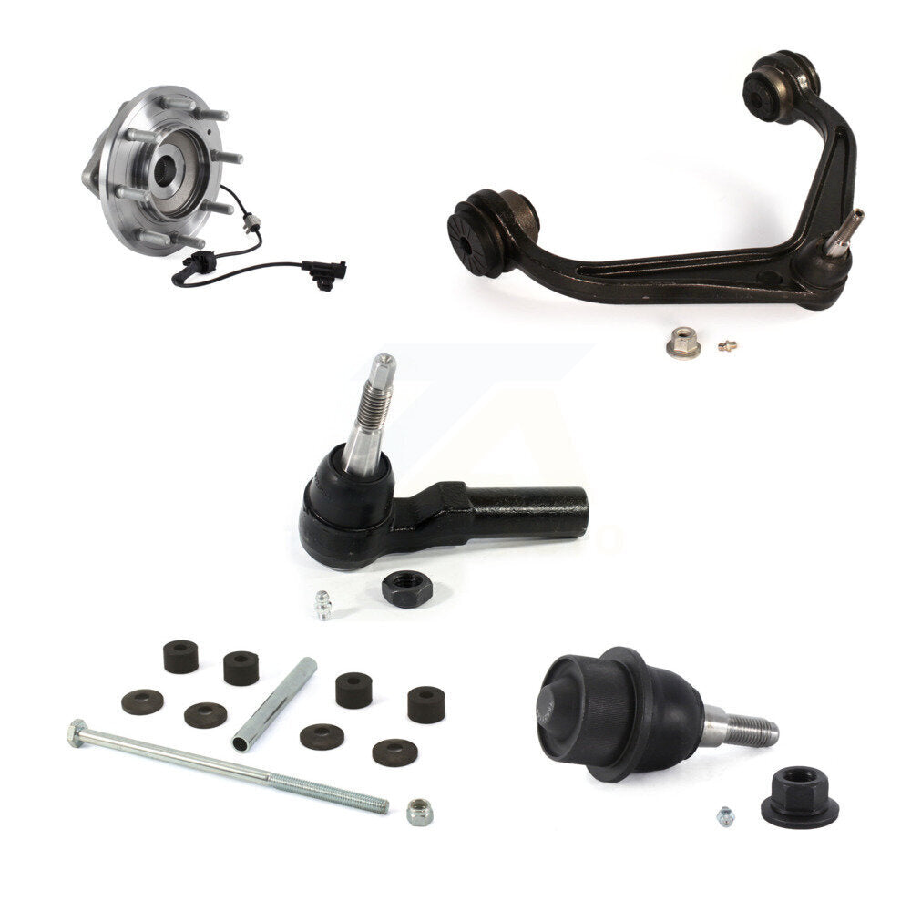 Front Right Bearing Link kit Upper Arm Lower Ball Joint Outer Tie Rod Kit For