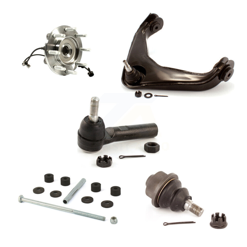 Front Right Bearing Link kit Upper Arm Lower Ball Joint Outer Tie Rod Kit For
