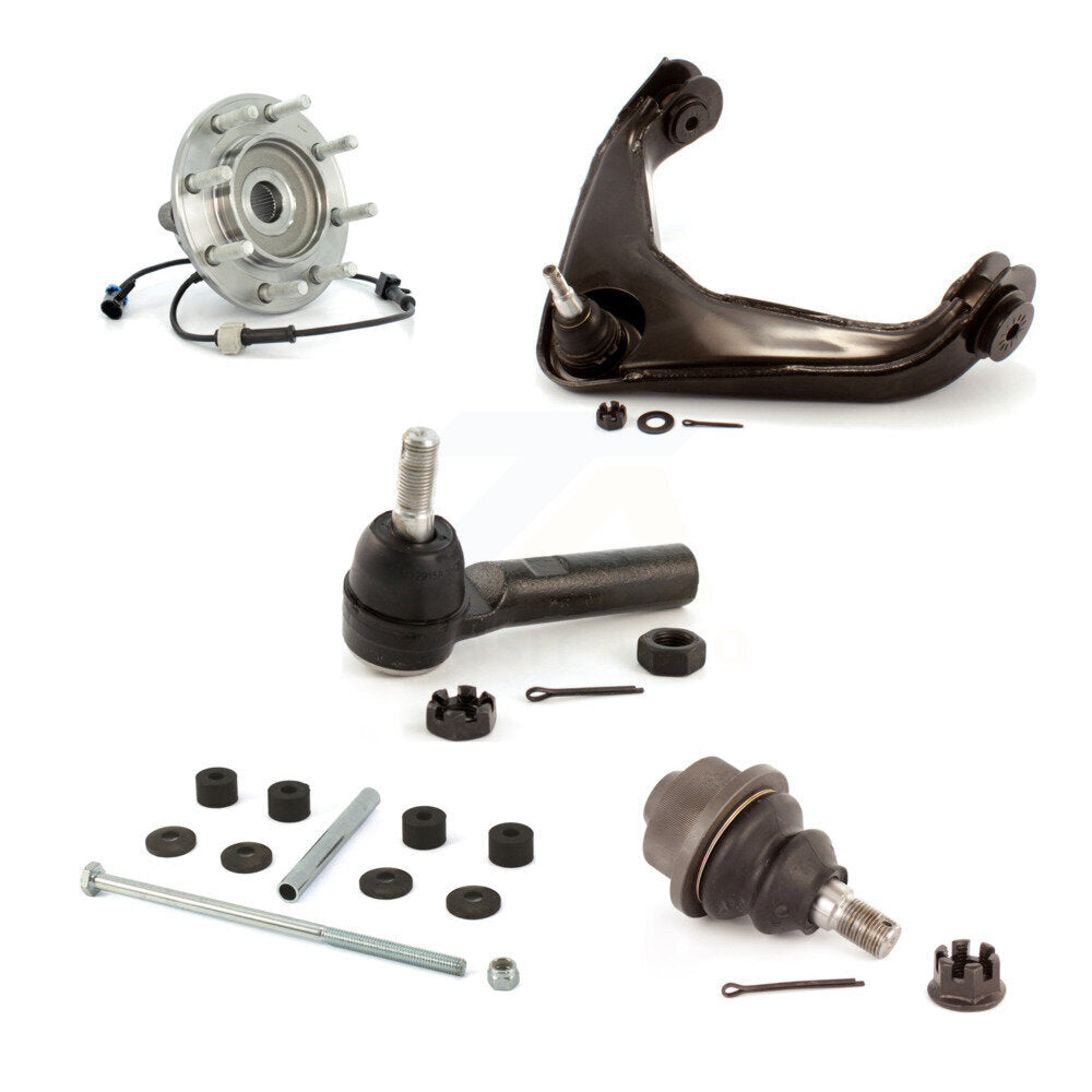 Front Right Bearing Link kit Upper Arm Lower Ball Joint Outer Tie Rod Kit For