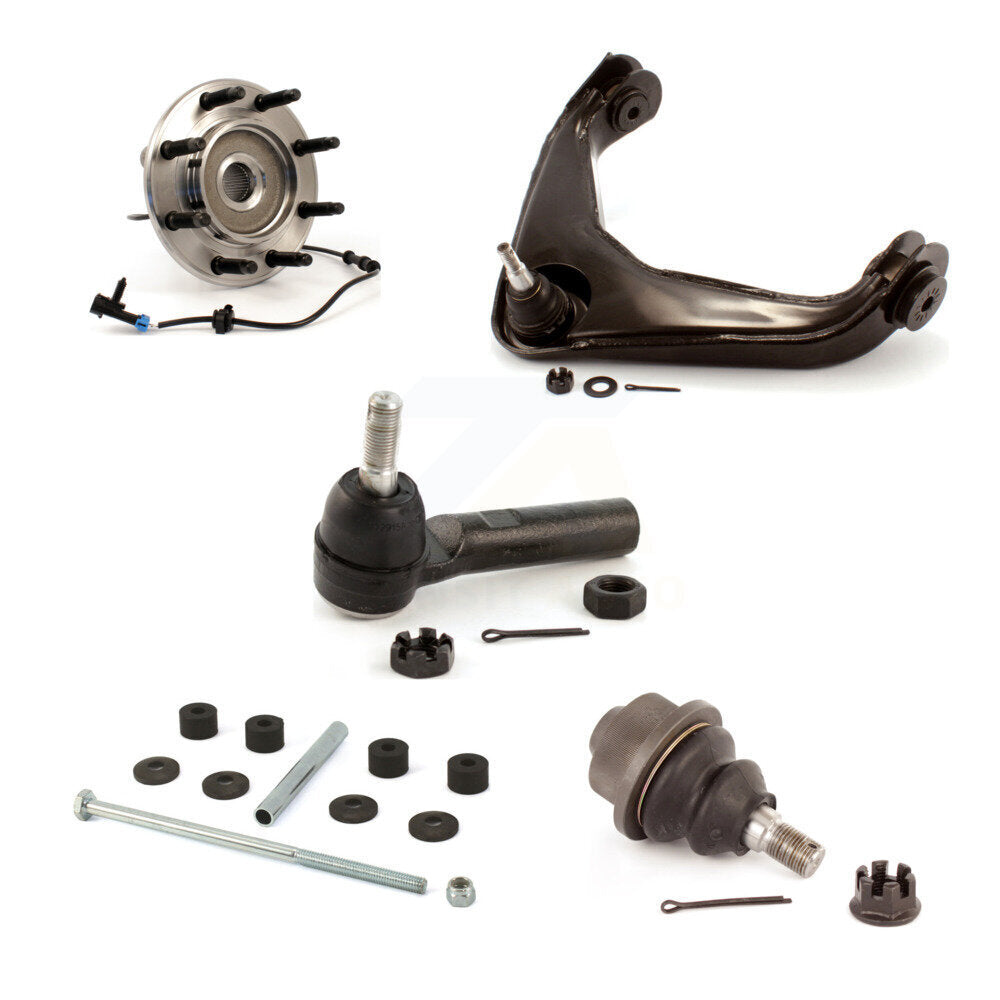 Front Right Bearing Link kit Upper Arm Lower Ball Joint Outer Tie Rod Kit For