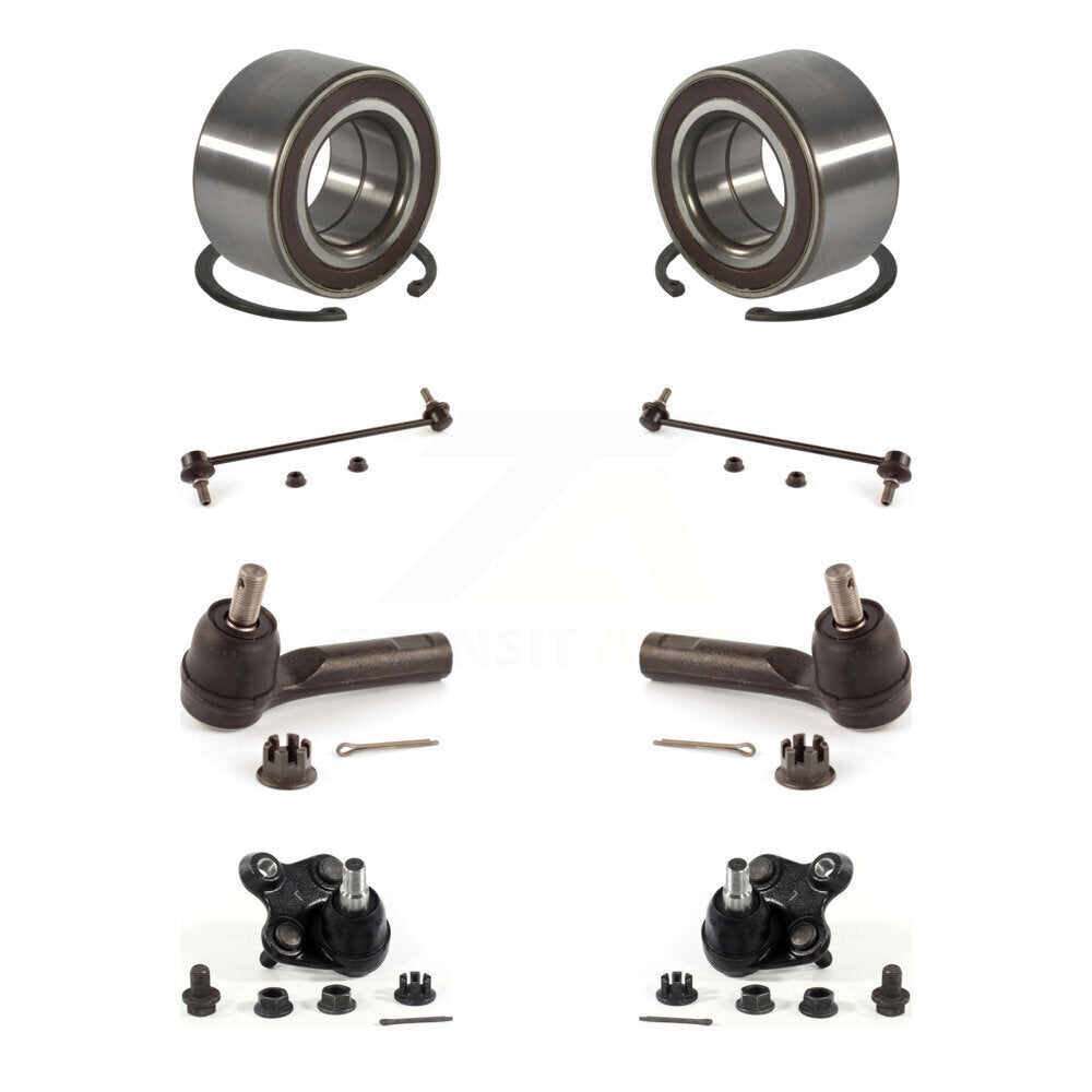 Wheel Bearing Lower Ball Joint Outer Tie Rod Link Front Kit (8Pc) For Honda CR-V