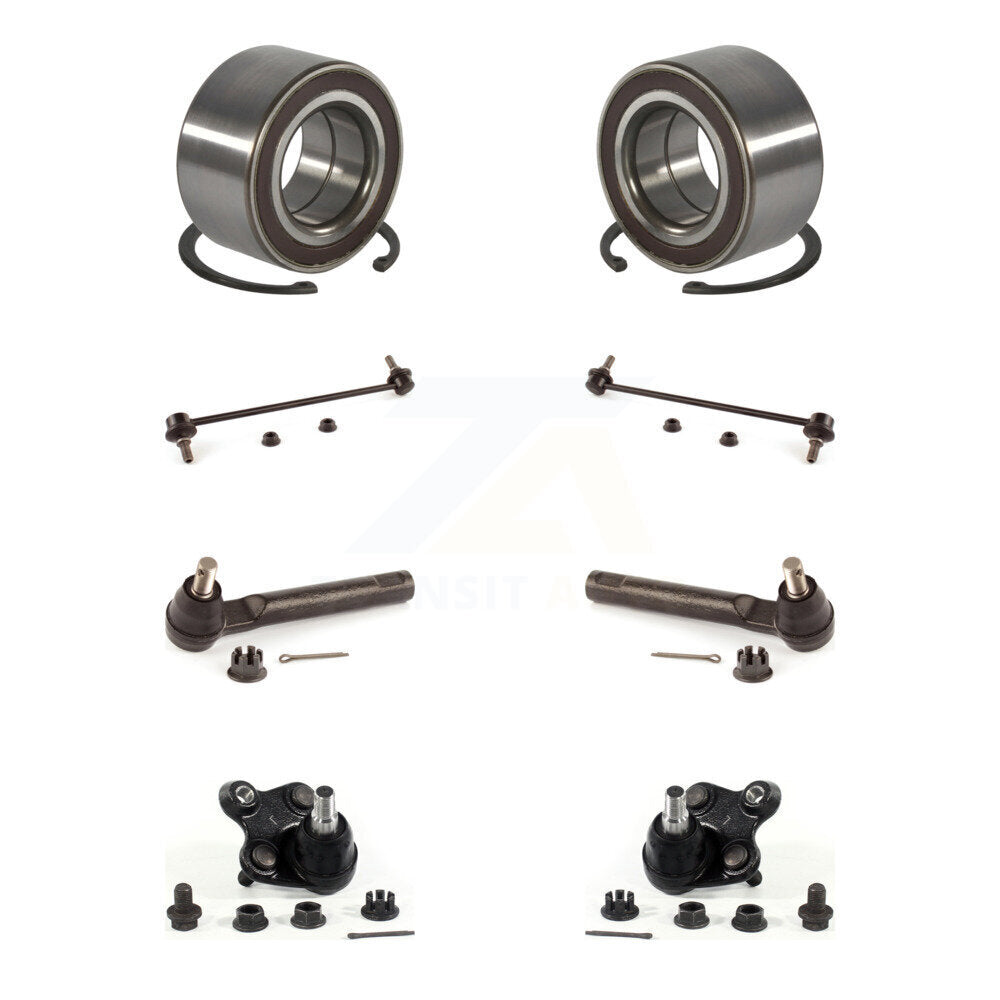 Wheel Bearing Lower Ball Joint Outer Tie Rod Link Front Kit (8Pc) For Honda CR-V