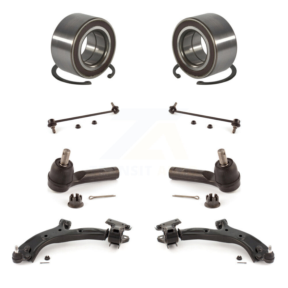 Bearing Lower Control Arm Outer Tie Rod End Link Front Kit (8Pc) For Honda CR-V