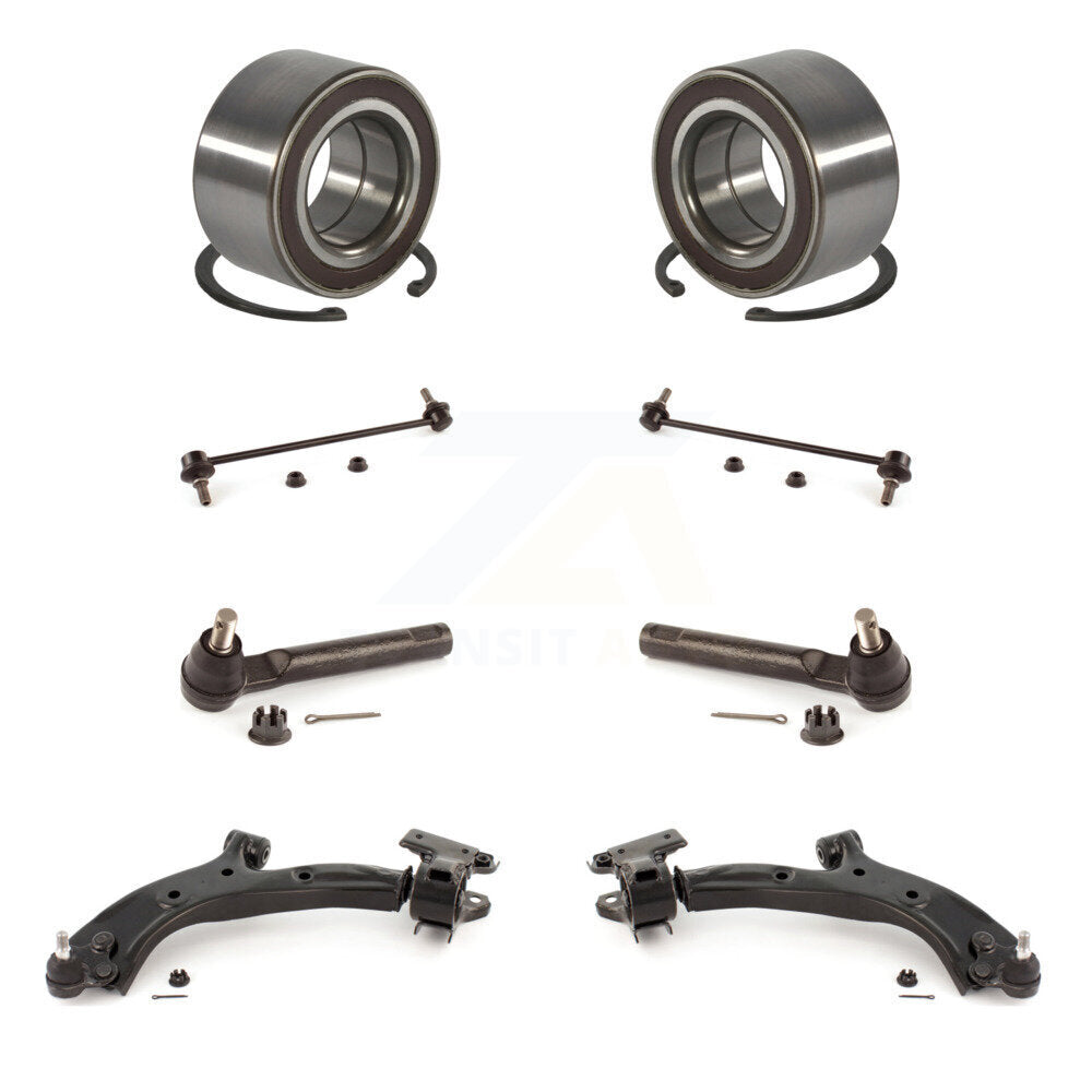 Bearing Lower Control Arm Outer Tie Rod End Link Front Kit (8Pc) For Honda CR-V