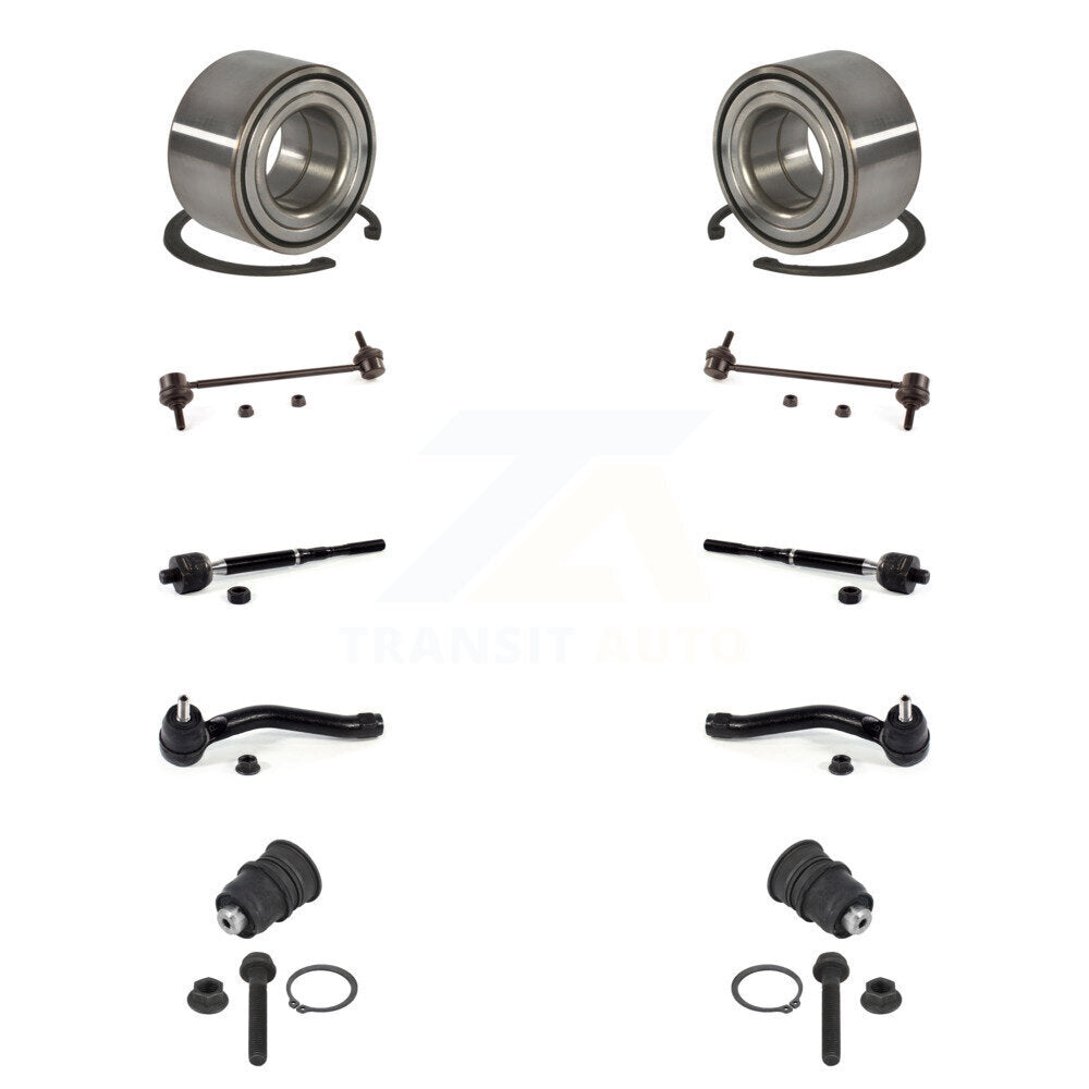 Bearing Lower Ball Joint Outer Inner Tie Rod & Link Front Kit (10Pc) For Nissan