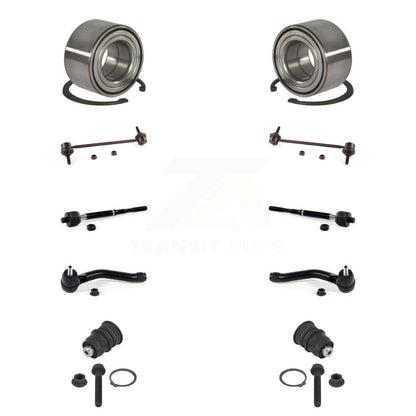 Bearing Lower Ball Joint Outer Inner Tie Rod & Link Front Kit (10Pc) For Nissan