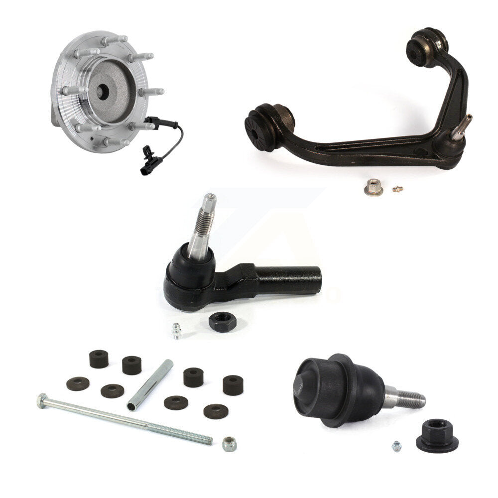 Front Right Hub Bearing Link kit Upper Control Arm Lower Ball Joint Outer Tie Rod Kit For