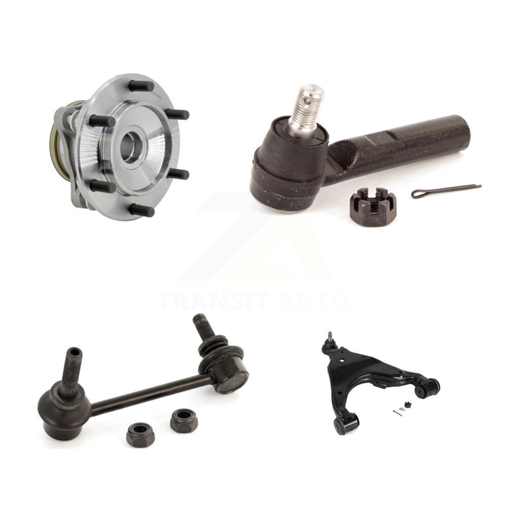 Hub Bearing Link kit Lower Control Arm With Ball Joint Outer Tie Rod Front Left Kit For