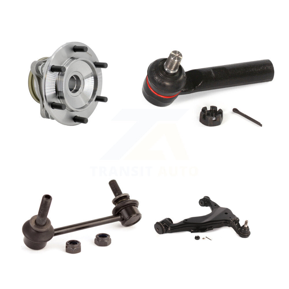 Hub Bearing Link kit Lower Control Arm With Ball Joint Outer Tie Rod Front Left Kit For