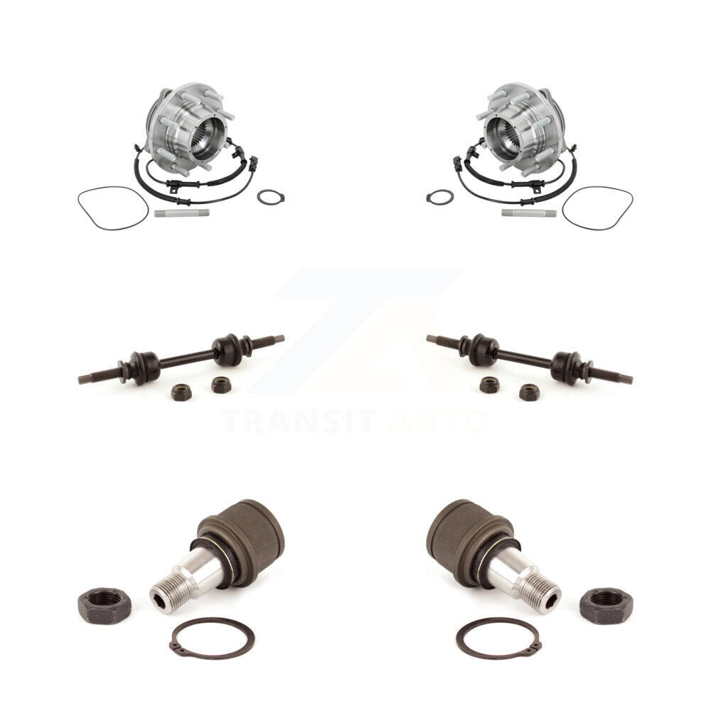 Hub Bearing Lower Ball Joint & Sway Bar Link Front Kit For Ford F-450 Super Duty