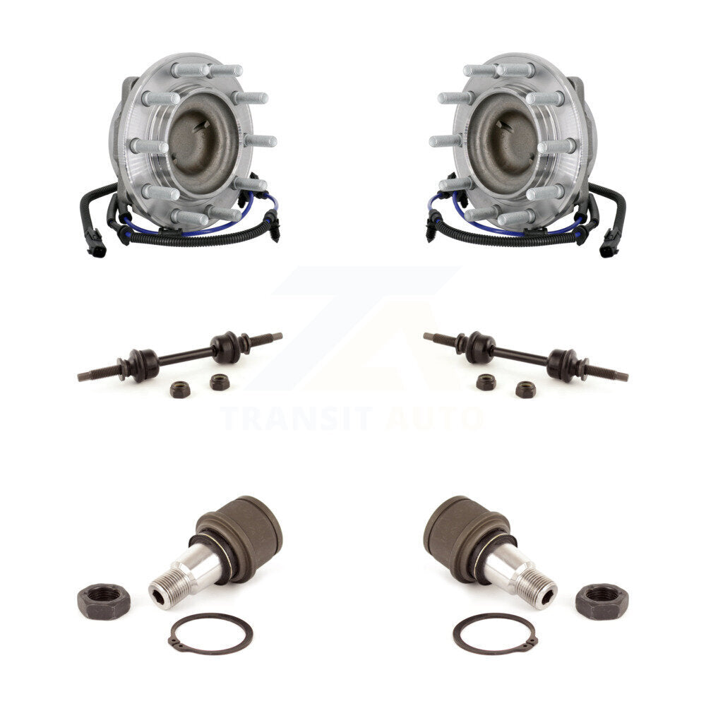 Hub Bearing Lower Ball Joint & Sway Bar Link Front Kit For Ford F-450 Super Duty