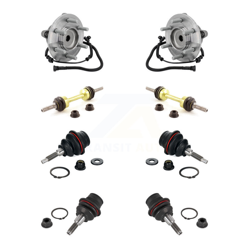 Bearing Upper Lower Ball Joint Sway Bar Stabilizer Link Front Kit For Ford F-150